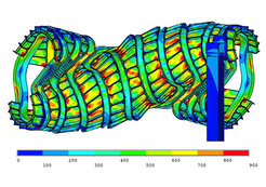 Reactor studies: Calculation of mechanical stress in the magnet system of a stellarator