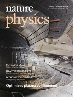 View inside the plasma vessel of Wendelstein 7-X: front cover of the August issue of Nature Physics