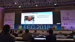 Der Nuclear Fusion Award 2018 ging an Professor Dr. Arne Kallenbach. Die Auszeichnung nahm stellvertretend Koautor Dr. Marco Wischmeier auf der Fusionskonferenz in Indien entgegen.