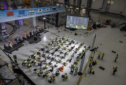 Due to the corona pandemic, only a few guests were allowed in the ITER assembly hall. But thanks to live broadcasting and video connection, the audience was global.