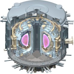 Schematische Darstellung des internationalen Experimentalreaktors ITER